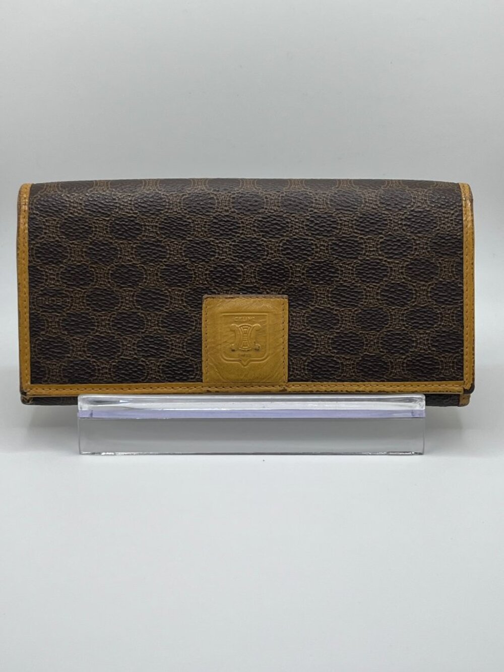 Vintage Celine Brown Macadam Long Wallet